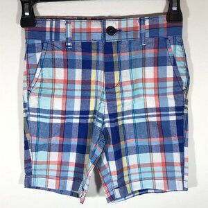 The Children's Place Boy's 5 Blue Plaid Casual Shorts NWT